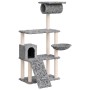 Katzenkratzbaum mit hellgrauen Sisalpfosten 131 cm von vidaXL, Katzenmöbel - Ref: Foro24-171604, Preis: 58,52 €, Rabatt: %