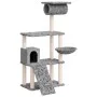 Katzenkratzbaum mit hellgrauen Sisalpfosten 131 cm von vidaXL, Katzenmöbel - Ref: Foro24-171604, Preis: 60,56 €, Rabatt: %