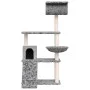Katzenkratzbaum mit hellgrauen Sisalpfosten 131 cm von vidaXL, Katzenmöbel - Ref: Foro24-171604, Preis: 60,56 €, Rabatt: %