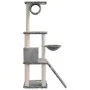 Katzenkratzbaum mit hellgrauen Sisalpfosten 131 cm von vidaXL, Katzenmöbel - Ref: Foro24-171604, Preis: 60,56 €, Rabatt: %