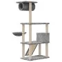 Katzenkratzbaum mit hellgrauen Sisalpfosten 131 cm von vidaXL, Katzenmöbel - Ref: Foro24-171604, Preis: 60,56 €, Rabatt: %