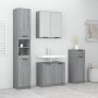 4-teiliges Badezimmerschrank-Set aus grauem Sonoma-Sperrholz von vidaXL, Badezimmermöbel - Ref: Foro24-3115890, Preis: 261,58...