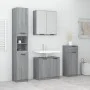 Sonoma gray plywood 4-piece bathroom cabinet set by vidaXL, Bathroom furniture - Ref: Foro24-3115890, Price: 255,62 €, Discou...