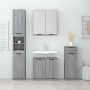 4-teiliges Badezimmerschrank-Set aus grauem Sonoma-Sperrholz von vidaXL, Badezimmermöbel - Ref: Foro24-3115890, Preis: 261,58...