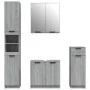 Sonoma gray plywood 4-piece bathroom cabinet set by vidaXL, Bathroom furniture - Ref: Foro24-3115890, Price: 255,62 €, Discou...