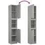 4-teiliges Badezimmerschrank-Set aus grauem Sonoma-Sperrholz von vidaXL, Badezimmermöbel - Ref: Foro24-3115890, Preis: 261,58...