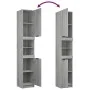 Set de armario de baño 4 pzas madera contrachapada gris sonoma de vidaXL, Muebles de baño - Ref: Foro24-3115890, Precio: 255,...