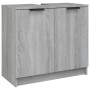 4-teiliges Badezimmerschrank-Set aus grauem Sonoma-Sperrholz von vidaXL, Badezimmermöbel - Ref: Foro24-3115890, Preis: 261,58...