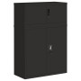 Armario archivador de acero negro 90x40x130 cm