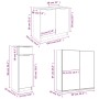 4-teiliges Badezimmerschrank-Set aus grauem Sonoma-Sperrholz von vidaXL, Badezimmermöbel - Ref: Foro24-3115890, Preis: 261,58...