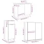 Sonoma gray plywood 4-piece bathroom cabinet set by vidaXL, Bathroom furniture - Ref: Foro24-3115890, Price: 255,62 €, Discou...