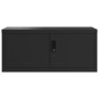 Armario archivador de acero negro 90x40x220 cm