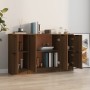 Sideboards 3 Stück Eichenbraunes Sperrholz von vidaXL, Sideboards - Ref: Foro24-3115851, Preis: 151,86 €, Rabatt: %