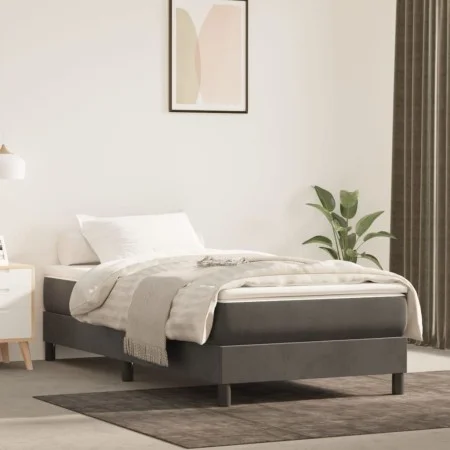 Dunkelgraue Taschenfederkernmatratze aus Samt, 100 x 200 x 20 cm von vidaXL, Matratzen - Ref: Foro24-347749, Preis: 141,29 €,...