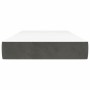 Colchón muelles ensacados terciopelo gris oscuro 100x200x20 cm de vidaXL, Colchones - Ref: Foro24-347749, Precio: 148,43 €