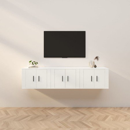 Muebles de TV de pared 3 uds blanco 57x34,5x40 cm en Muebles TV | Comprar online en Foro24