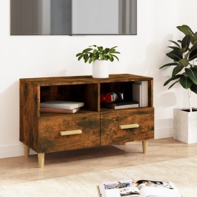 TV-Schrank aus geräuchertem Eichensperrholz, 80 x 36 x 50 cm von vidaXL, TV-Möbel - Ref: Foro24-817489, Preis: 47,29 €, Rabat...