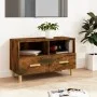 Mueble para TV madera contrachapada roble ahumado 80x36x50 cm de vidaXL, Muebles TV - Ref: Foro24-817489, Precio: 46,90 €, De...