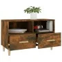 Mueble para TV madera contrachapada roble ahumado 80x36x50 cm de vidaXL, Muebles TV - Ref: Foro24-817489, Precio: 46,90 €, De...