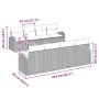 Conjunto de sofá de jardín 9 pcs Beige Poliratán