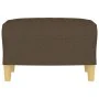 Fußhocker aus braunem Stoff, 60 x 50 x 41 cm von vidaXL, Osmanen - Ref: Foro24-349266, Preis: 53,43 €, Rabatt: %
