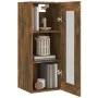 Armario de pared colgante roble ahumado 34,5x34x90 cm de vidaXL, Aparadores - Ref: Foro24-817447, Precio: 51,84 €, Descuento: %