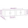 Muebles para TV de pared 2 uds blanco 80x34,5x40 cm