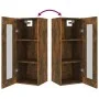 Armario de pared colgante roble ahumado 34,5x34x90 cm de vidaXL, Aparadores - Ref: Foro24-817447, Precio: 51,84 €, Descuento: %