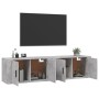 Muebles para TV de pared 2 uds gris hormigón 80x34,5x40 cm