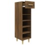 Schuhschrank aus braunem Eichensperrholz 30x35x105 cm von vidaXL, Schuhregale und Schuhorganisatoren - Ref: Foro24-817563, Pr...