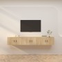 Muebles para TV de pared 3 uds roble Sonoma 80x34,5x40 cm