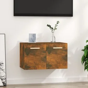 Smoked oak engineered wood wall cabinet 60x36.5x35 cm by vidaXL, Lockers and storage cabinets - Ref: Foro24-817597, Price: 35...