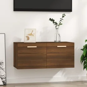 Brown oak engineered wood wall cabinet 80x35x36.5 cm by vidaXL, Shelves and shelves - Ref: Foro24-817605, Price: 42,16 €, Dis...