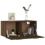 Brown oak engineered wood wall cabinet 80x35x36.5 cm by vidaXL, Shelves and shelves - Ref: Foro24-817605, Price: 42,16 €, Dis...