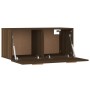 Brown oak engineered wood wall cabinet 80x35x36.5 cm by vidaXL, Shelves and shelves - Ref: Foro24-817605, Price: 42,59 €, Dis...