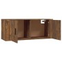 Muebles para TV de pared 2 uds roble ahumado 100x34,5x40 cm