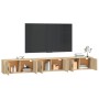 Muebles para TV de pared 3 uds roble Sonoma 100x34,5x40 cm