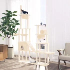 Cat scratching post with cream sisal posts 279 cm by vidaXL, Cat furniture - Ref: Foro24-171615, Price: 99,41 €, Discount: %