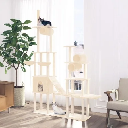 Cat scratching post with cream sisal posts 279 cm by vidaXL, Cat furniture - Ref: Foro24-171615, Price: 99,41 €, Discount: %