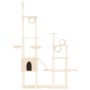 Cat scratching post with cream sisal posts 279 cm by vidaXL, Cat furniture - Ref: Foro24-171615, Price: 100,50 €, Discount: %