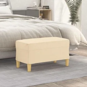Banco de tela color crema 70x35x41 cm de vidaXL, Bancos - Ref: Foro24-349369, Precio: 52,15 €, Descuento: %