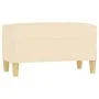 Banco de tela color crema 70x35x41 cm de vidaXL, Bancos - Ref: Foro24-349369, Precio: 52,15 €, Descuento: %