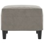 Hellgrauer Samt-Fußhocker 60x50x41 cm von vidaXL, Osmanen - Ref: Foro24-349293, Preis: 59,67 €, Rabatt: %