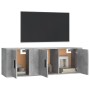 Set de muebles de TV 2 pzas madera contrachapada gris hormigón