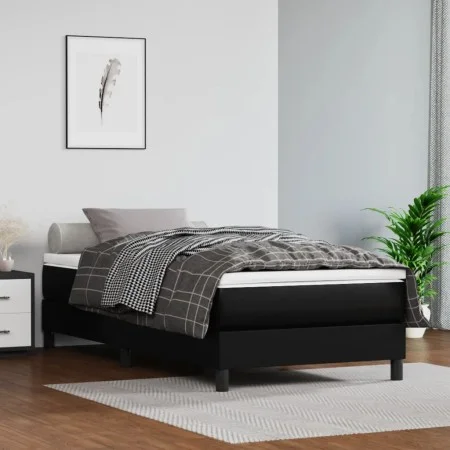Colchón de muelles ensacados cuero sintético negro 80x200x20 cm de vidaXL, Colchones - Ref: Foro24-347682, Precio: 124,25 €, ...