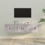 Set de muebles para TV 3 pzas madera contrachapada gris Sonoma
