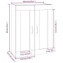 Wandschrank aus geräucherter Eiche, 69,5 x 32,5 x 90 cm von vidaXL, Sideboards - Ref: Foro24-817396, Preis: 68,37 €, Rabatt: %