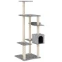 Katzenkratzbaum mit hellgrauen Sisalstämmen, 142 cm von vidaXL, Katzenmöbel - Ref: Foro24-171592, Preis: 58,37 €, Rabatt: %