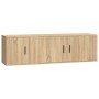 Set de muebles para TV 2 pzas madera contrachapada roble sonoma
