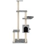 Rascador para gatos con postes de sisal gris claro 142 cm de vidaXL, Mobiliario para gatos - Ref: Foro24-171592, Precio: 58,2...